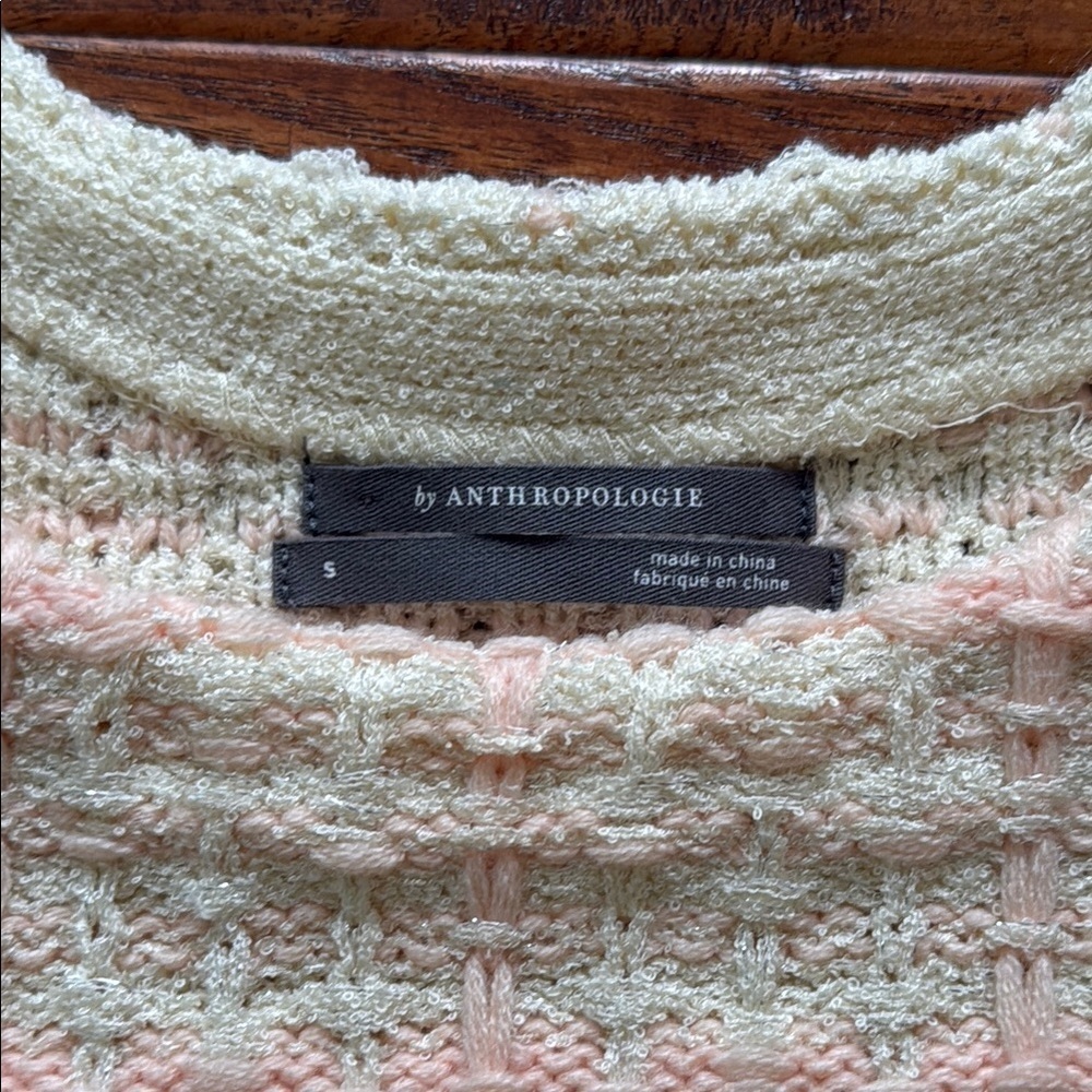 Anthropologie Cream and Black Textured Top, size small - Picture 3 of 3